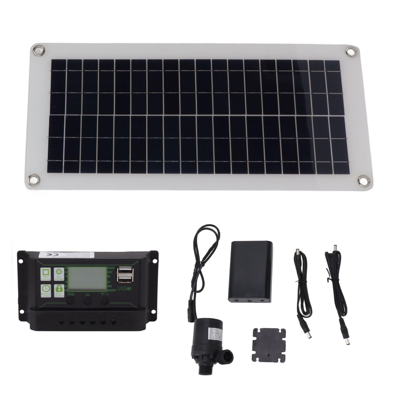 Kit De Paneles Solares Policristalinos 10W 18V Con Caja De Batería, Compatible Con Bombas Y Ventiladores Para Automóviles Y Camping, Cargador Solar Portátil Para Uso En Exteriores