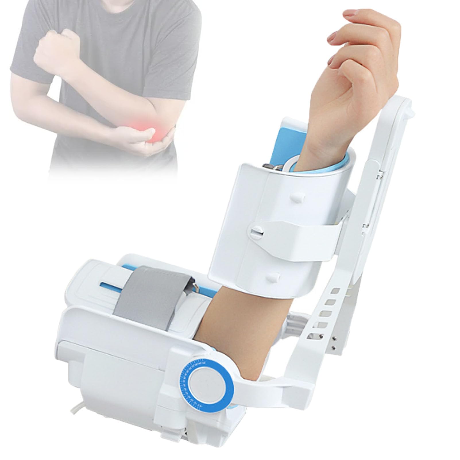 Dispositivo EléCtrico para La RehabilitacióN De La ArticulacióN del Codo, Aparato De Ejercicio para El Brazo con Soporte Articulado para El Codo, Ajustable De -5° A 150°