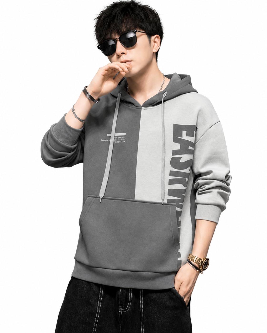 celary Men's Hoodies|Men’s Oversized Hoodie|Graphic Printed Hooded Sweatshirt with Kangaroo Pocket|Available Size:- S to 2XL|Casual Pullover for Men-picture-54