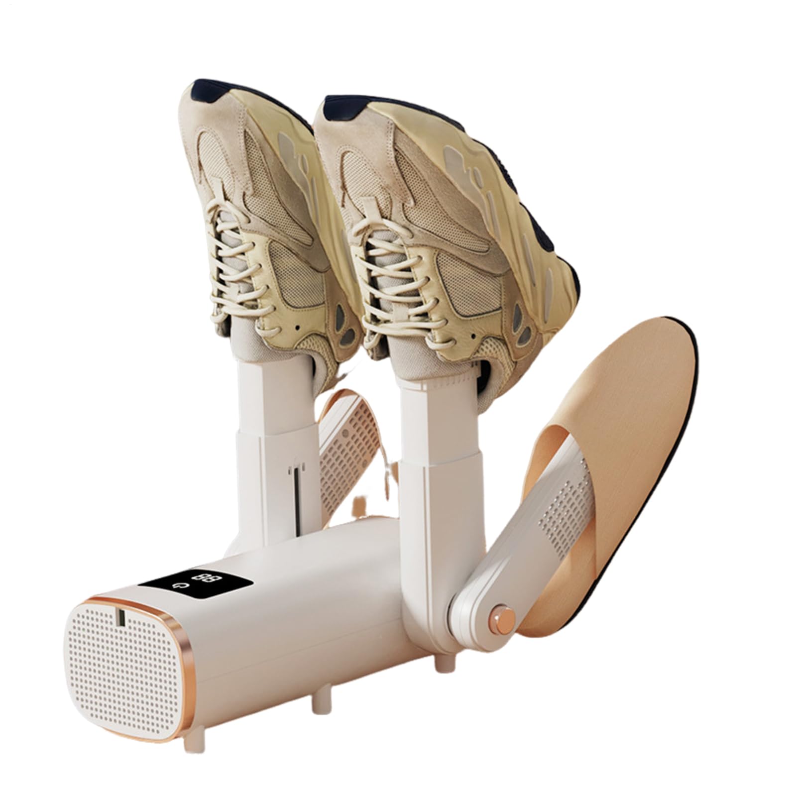 Generisch Secador de zapatos, 4 orificios secos, equipo de eliminación de | olores, calentador de zapatos eléctrico, desodorante, para zapatillas de deporte, guantes, interiores y exteriores