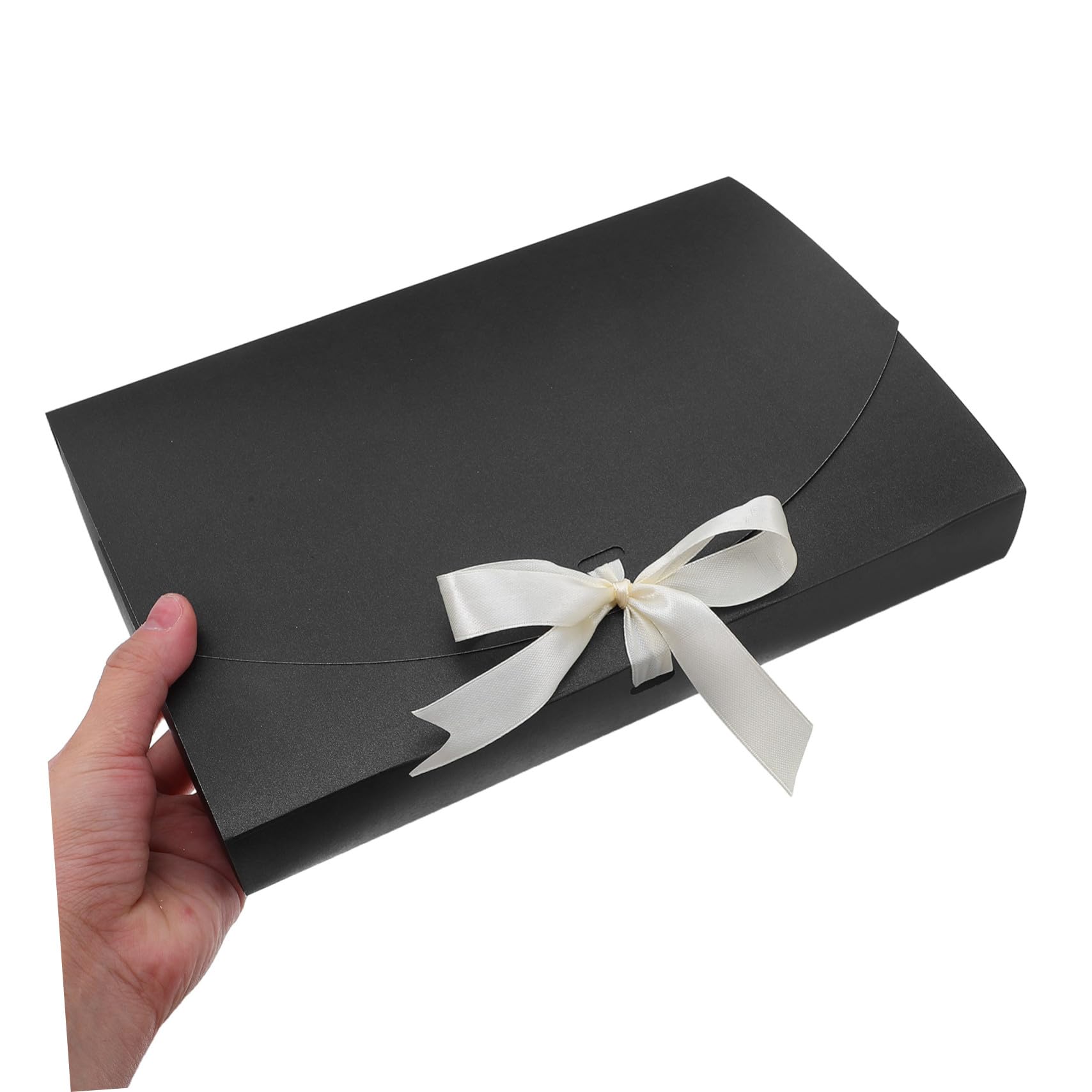 Zerodeko 20 Stück Teiliges Geschenkverpackungsset Schwarz Geschenkbox für Schals Hemden Dessous und Handtücher mit Schleifenband Vielseitig für Weihnachten Geburtstag Hochzeit Shower Party