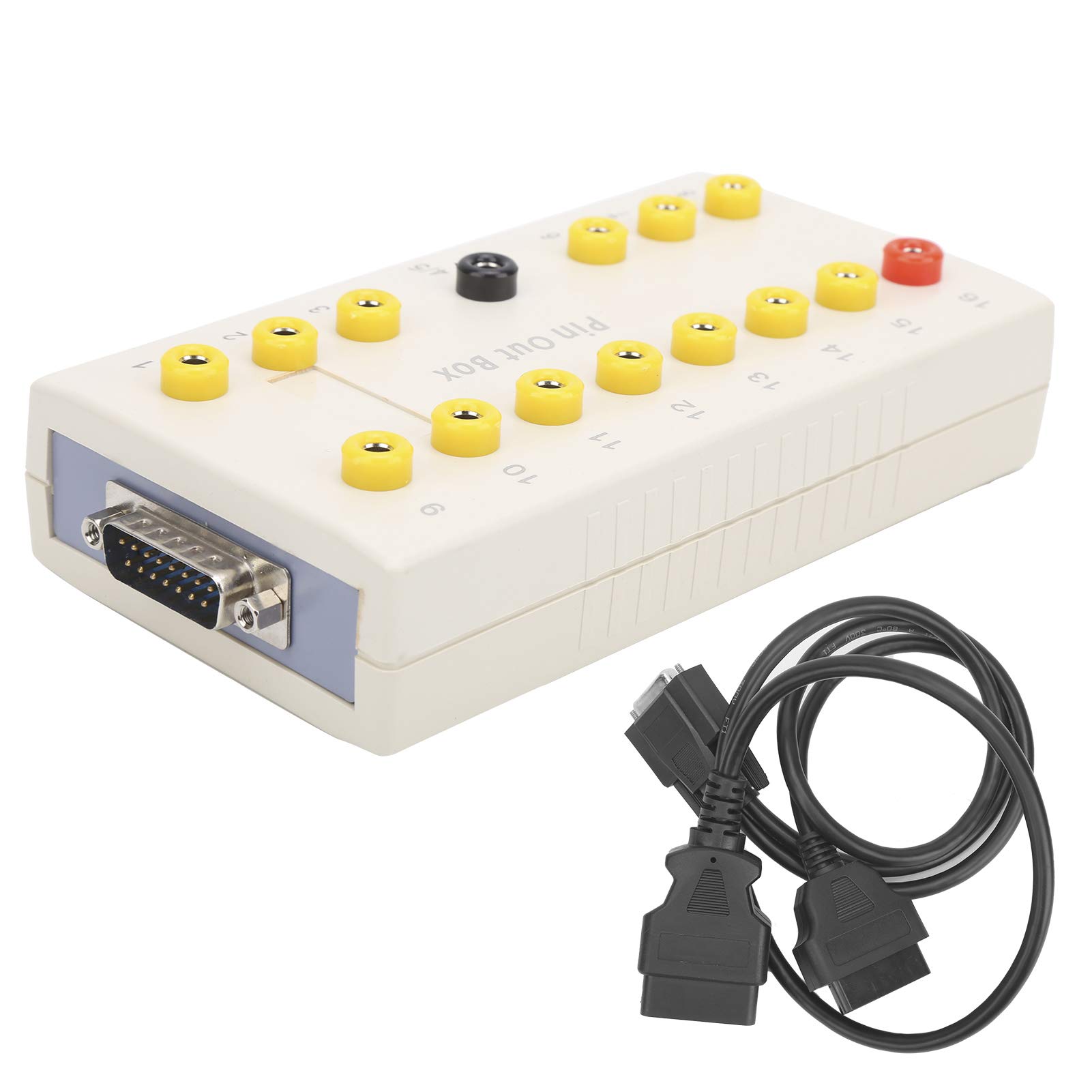 Caja de salida de clavijas Obd2 con kit de cable de diagnóstico-OBD2 Breakout Box ABS OBD2 Pin Out Box con kit de cable de diagnóstico Cubre todos los puntos de prueba Herramienta de diagnóstico auto