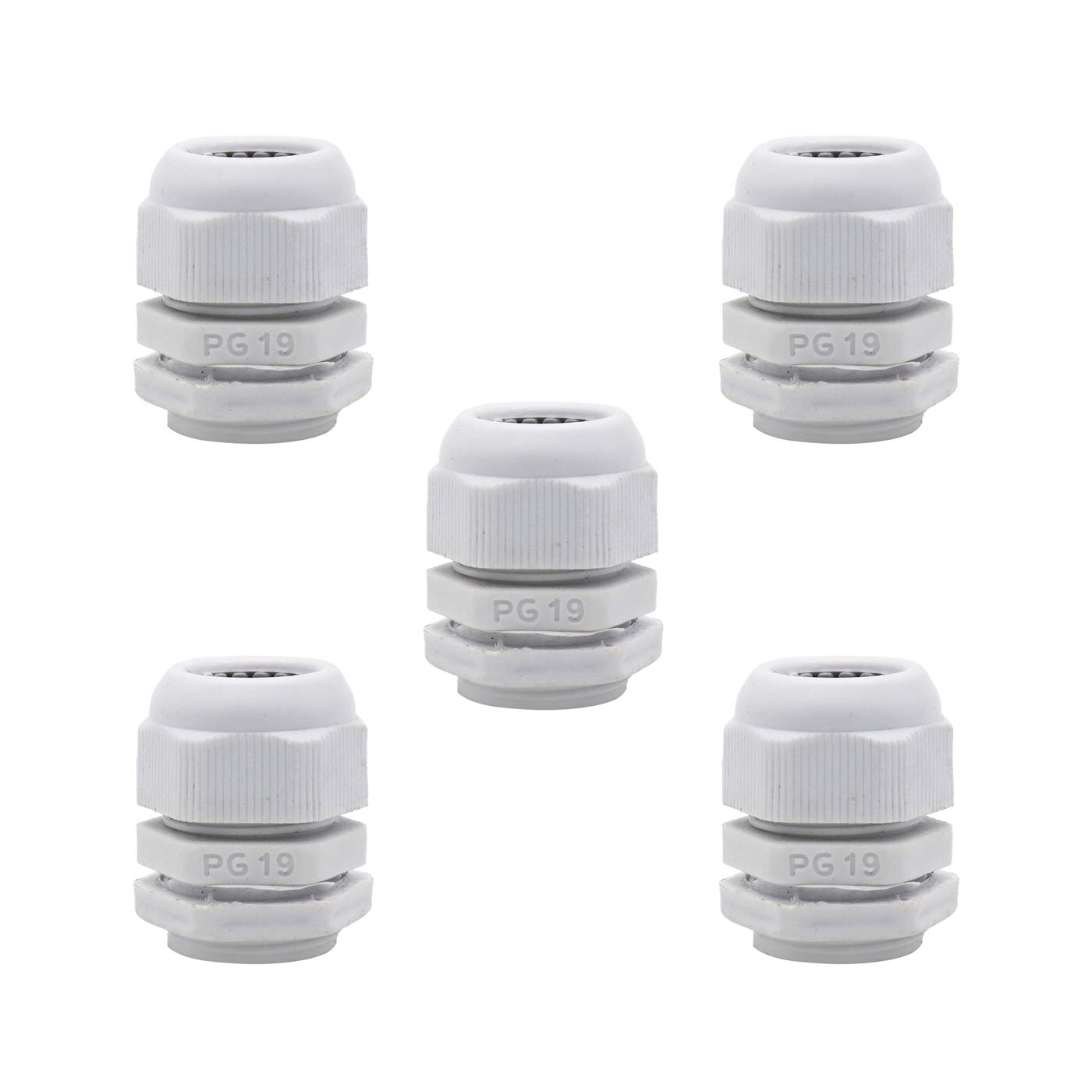 5pcs PG19 Cable Gland Waterproof Plastic Joint Adjustable Locknut White for 12mm-15mm Dia Cable Wire (B08WZ9YYJ5) Amazon Price History, Amazon Price Tracker