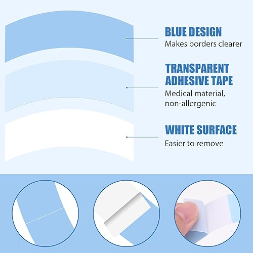 Miniatura 3 de 48 piezas de cinta de encaje para pelucas, cintas frontales de peluca de doble cara, cinta impermeable para pelucas de encaje, extensión de cabello,