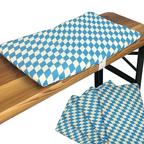 Bierbank-Sitzkissen 4er Set Sitzauflage 25 x 36 cm Bierbankkissen mit Befestigungsband Sitzunterlage für 25 cm breite Bierbänke Cover