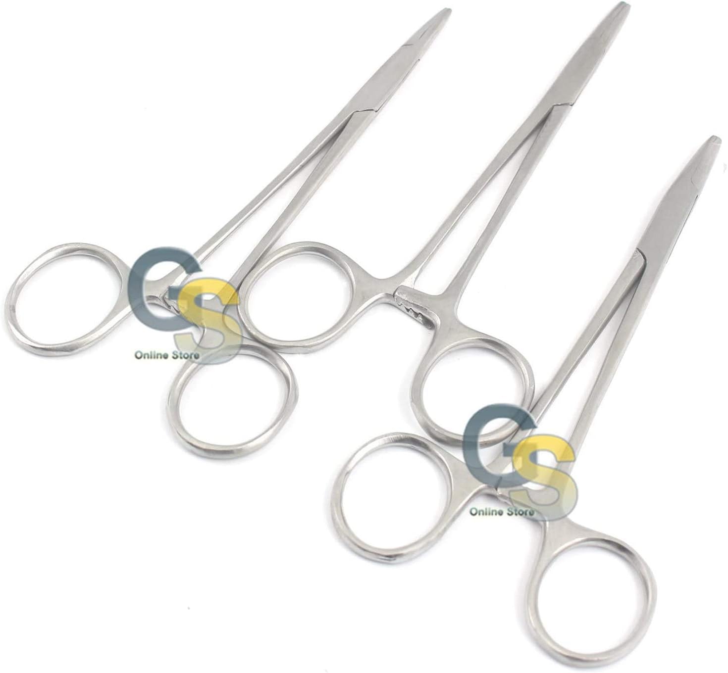 G.S 3 PCS Stainless Steel Webster Needle Holder 5.5" FINE Point Smooth Jaws Veterinary Dental Instruments Best Quality
