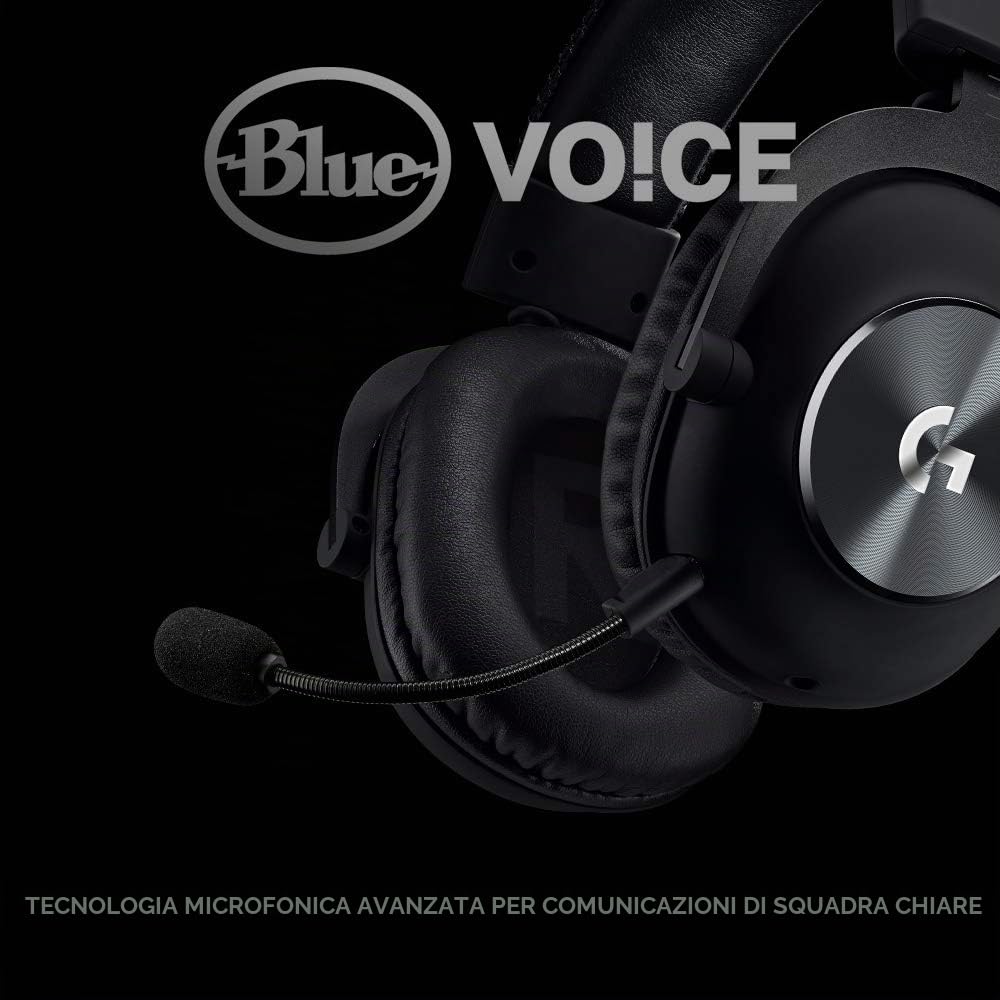 Logitech G PRO x Cuffia Gaming Cablata con Microfono Blue VO!CE & 502 HERO Mouse Gaming Prestazioni Elevate, Sensore HERO 25K, 25.600 DPI