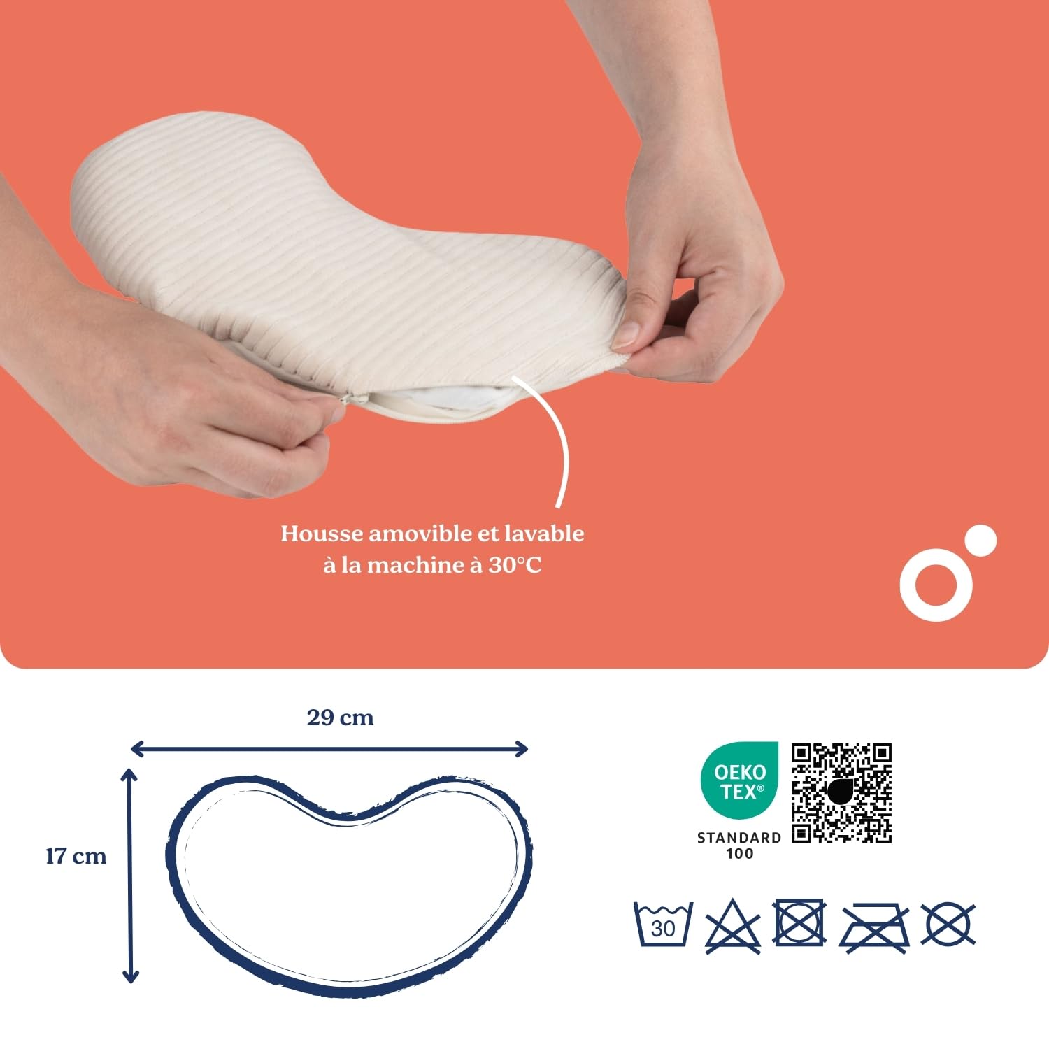 doomoo Bouillotte Micro-onde Snoogy Mom – Soulage Règles Douloureuses, Endométriose, Post-Partum – Ceinture Chauffante Ergonomique Chaud/Froid avec Graines Naturelles, Corduroy Sand