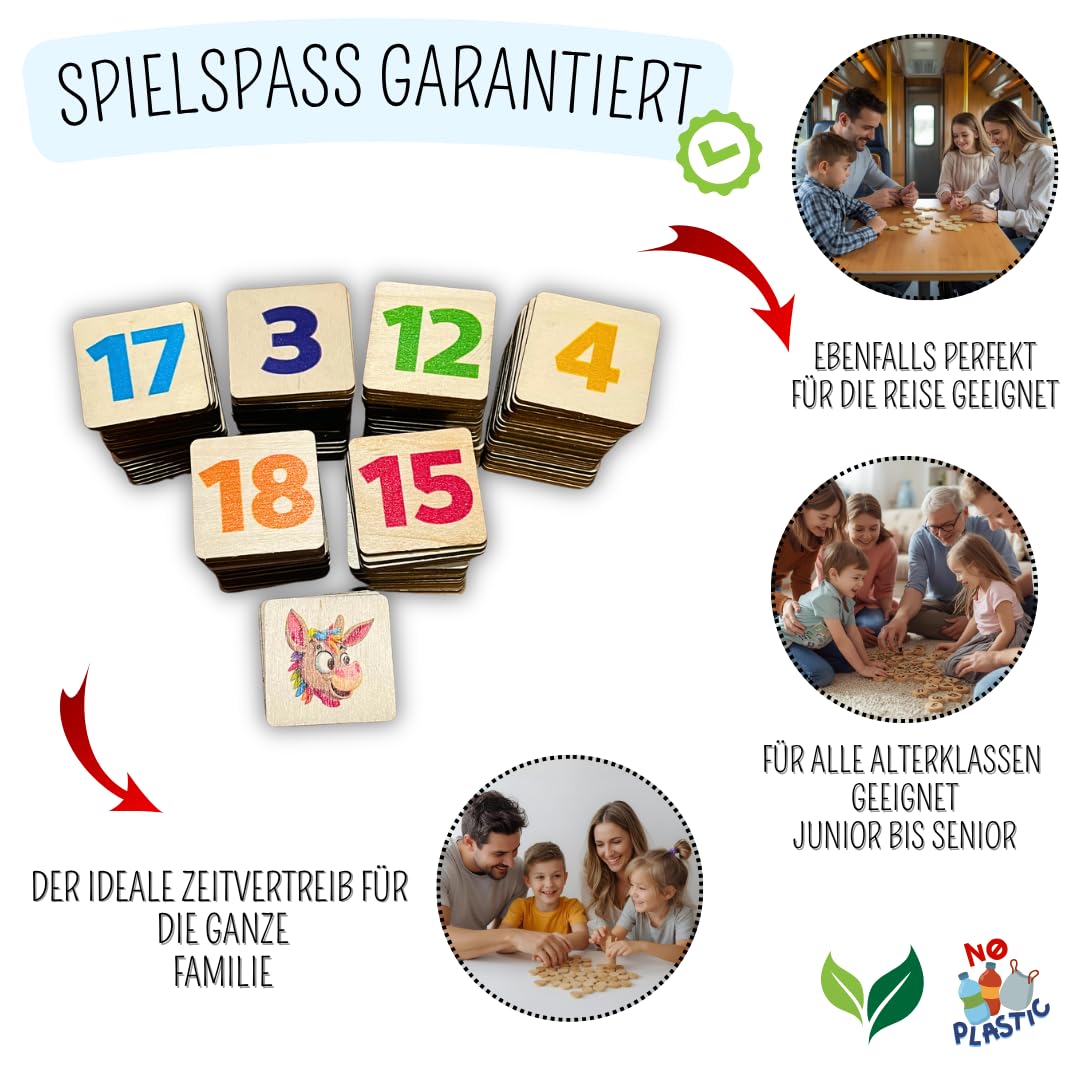 Mutou Das Eselspiel 2.0 ECKIG 121 Teile Holz Familienspiel Lernspiel