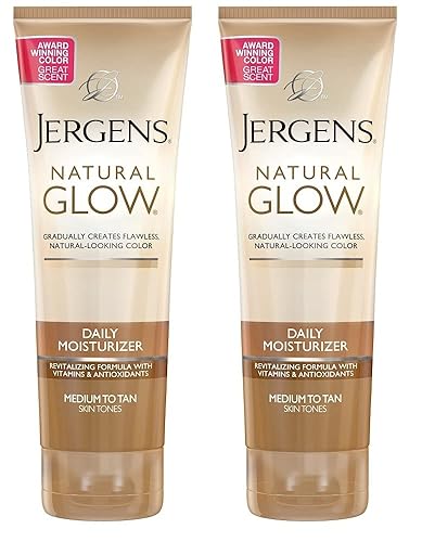 Jergens Nat Glw MedTan Size 7.5z Jergens Natural Glow - Hidratante diario para piel mediabronceada (paquete de 2)