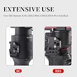FocusFoto Extension Mount Plate Holder with Cold Shoe 1/4" 3/8" Threaded Screw Holes for DJI Ronin S/SC/RS2/RSC2/RS3 PRO/Mini/RS4 PRO Gimbal Stabilizer, Monitor, Magic Arm, Microphone, LED Video Light