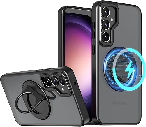 Miniatura 7 de Funda magnética para Samsung Galaxy S22 PlusS22+ compatible con Magsafe, protección de grado militar a prueba de golpes con soporte giratorio de 360