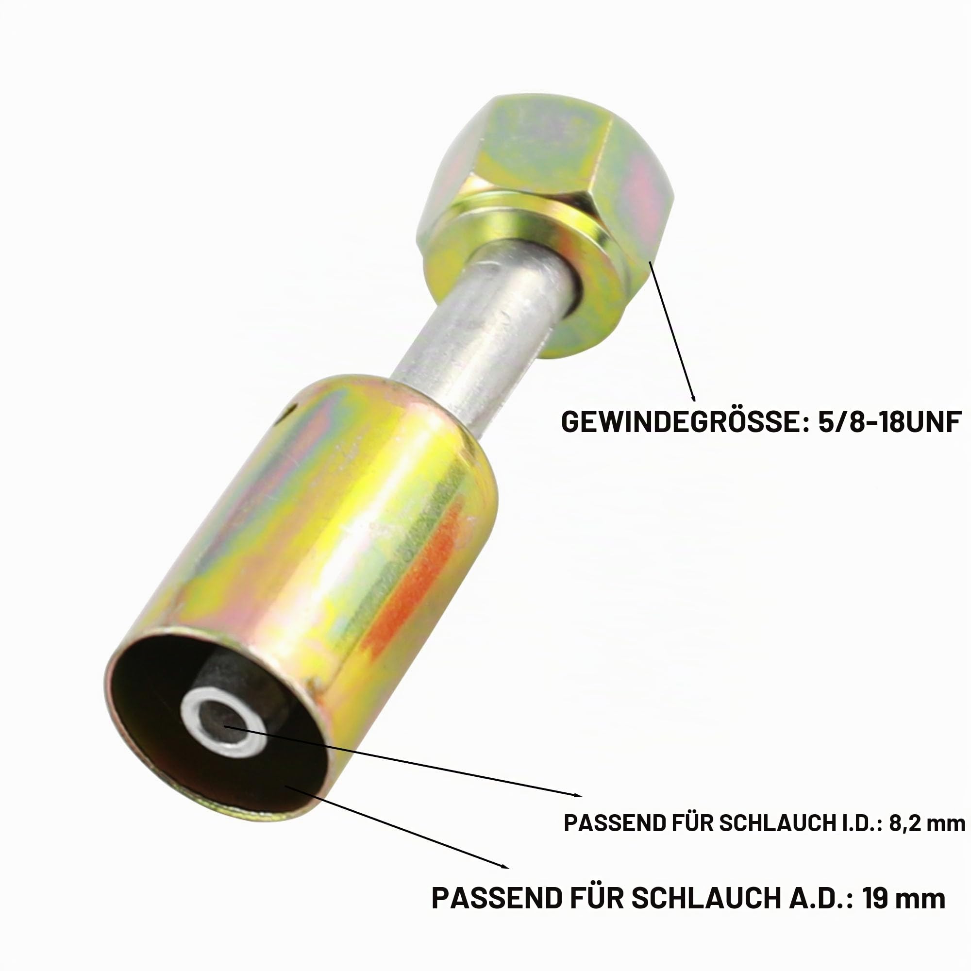 Klimaanlage #6 AC Fitting Set weiblich Oring Beadlock 5/8-18UNF inkl. gerade 45 90 Grad