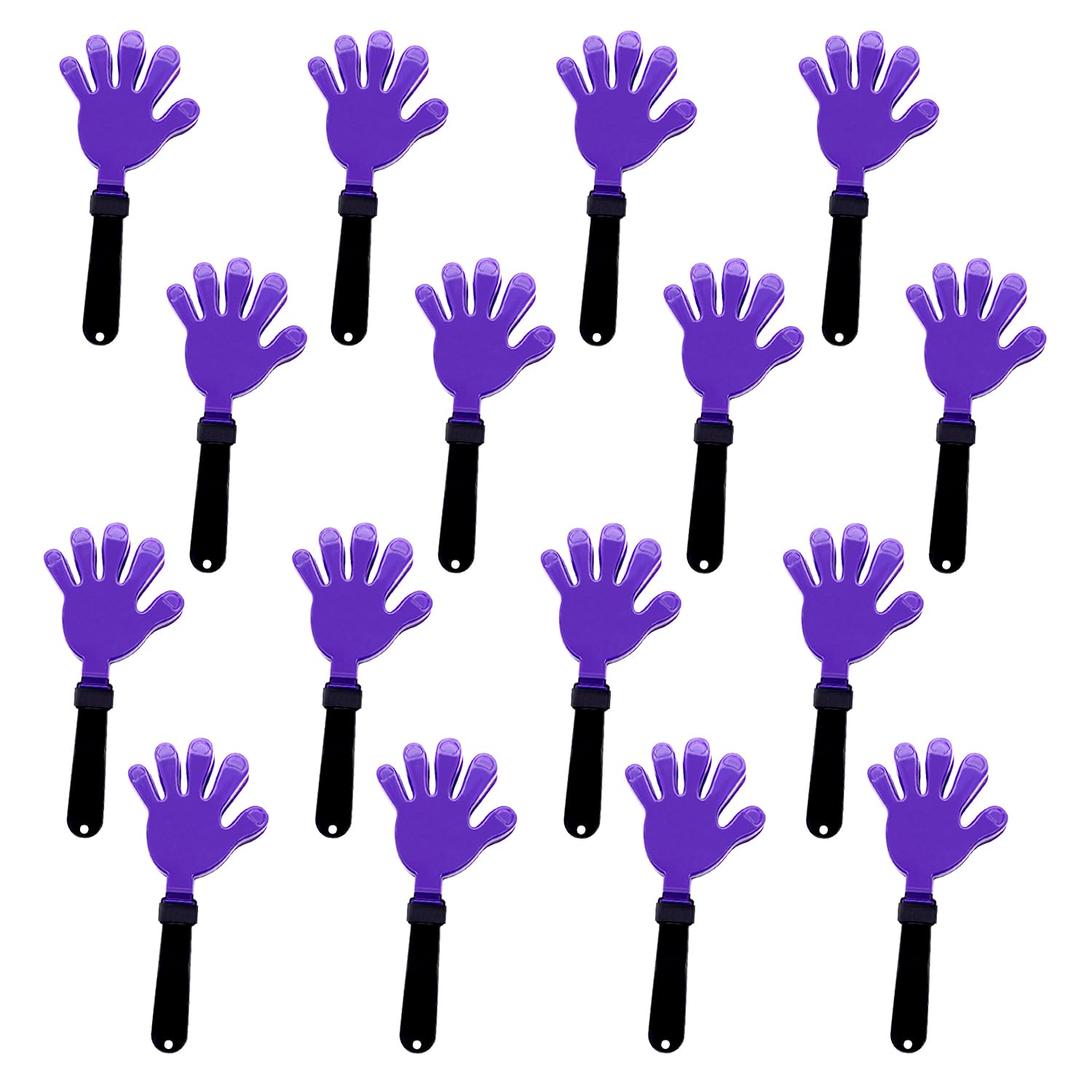 Lovecheer 16PCS Hand Clappers Noisemakers 7.5 Inch Cheer Clappers Purple and Black Noise Makers for Basketball Hockey Football Baseball Sports Team Halloween Party Cheering โ image 1