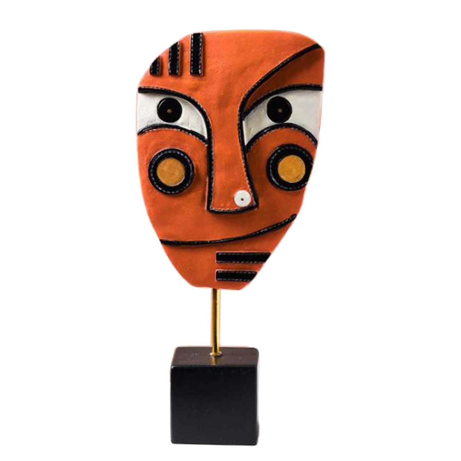 Tauzveok Modern Sculpture, Work of Art Sculpture, Statue Decoration Interior Living Room Object Deco Face Creative Craft Colorful Art Abstract Art, Ornaments Resin Porch,Face E23*10cm