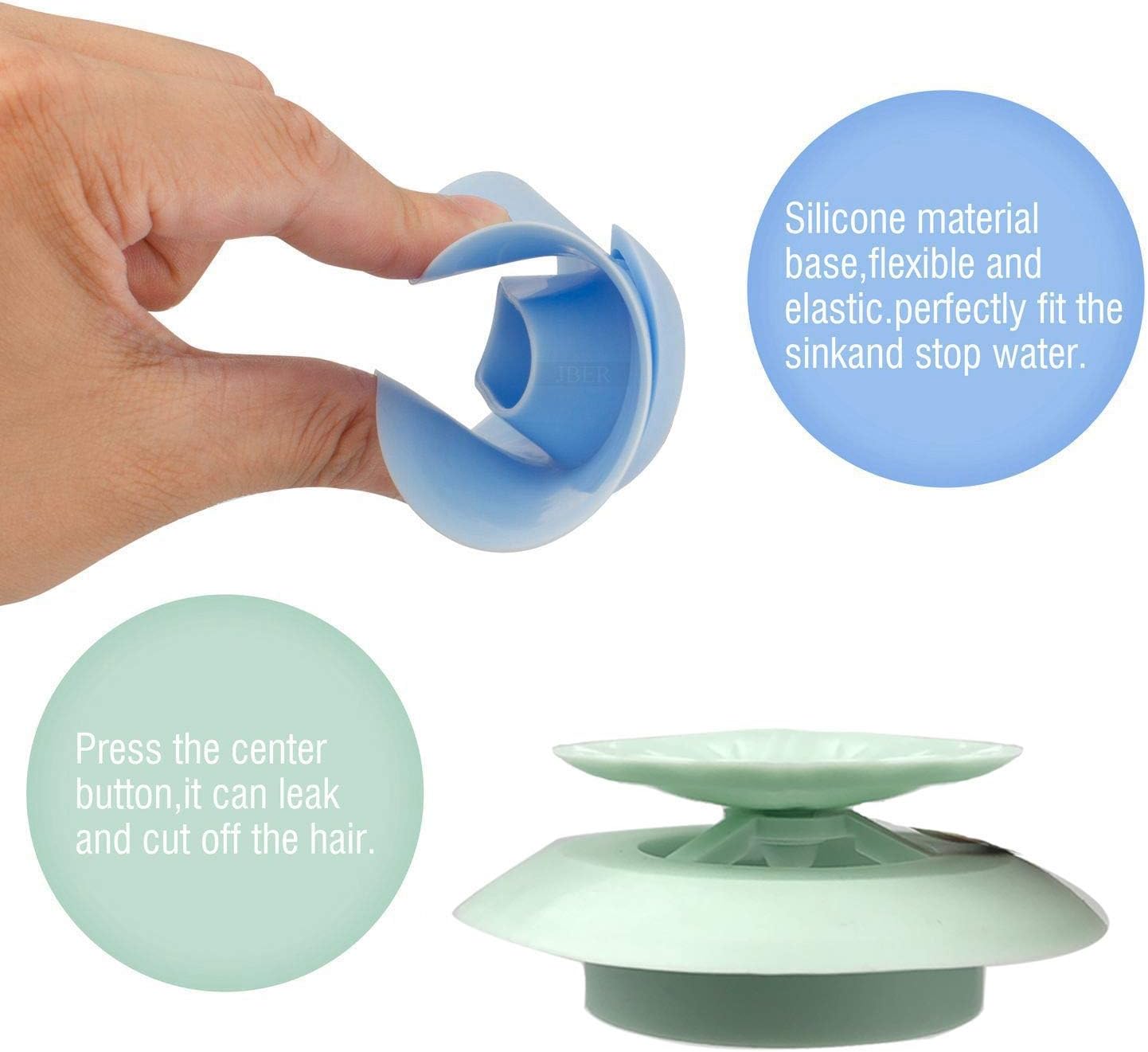 Shower Drain Stopper - Silicone Bathtub Drain Strainers, Hair Trap Hair Catcher Bathtub Drain Stopper Protectors Cover Easy to Install and Clean Suit for Bathroom Bathtub and Kitchen 5 Pack : Home & Kitchen