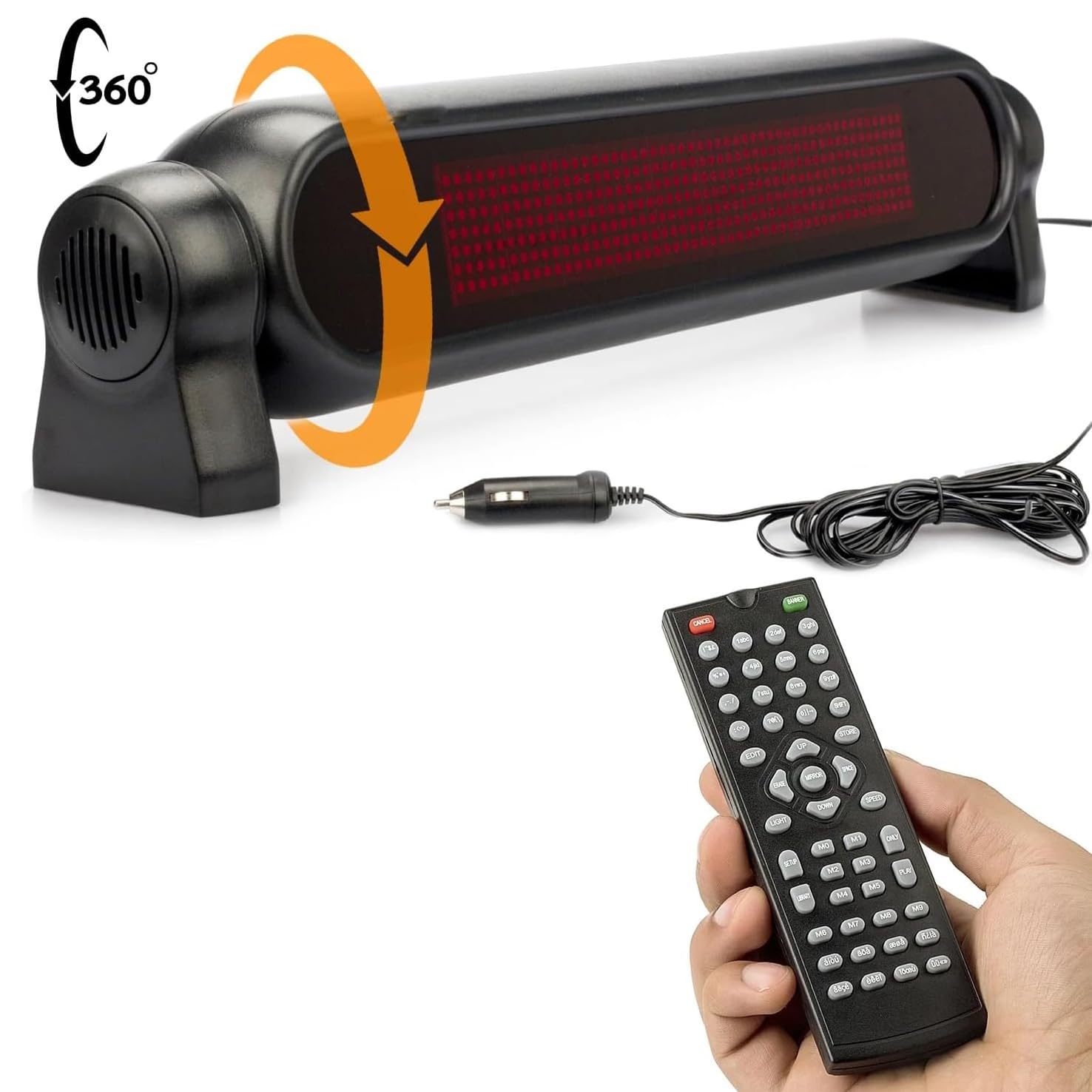 Panneau Lumineux De Lunette Arrière D'automobile, Panneau De Message Défilant De Voiture, Panneau LED Avec Télécommande - 11 Informations Peuvent Être Modifiées, Augmente Le Plaisir De Conduire