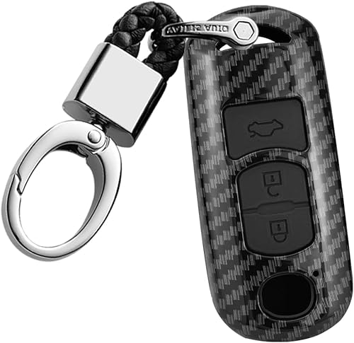 Miniatura 1 de ontto Funda para llavero de control remoto inteligente de 3 botones para Mazda 3 6 8 Miata MX-5 CX-3 CX-5 CX-5 CX-7 CX-9 Protección completa patrón