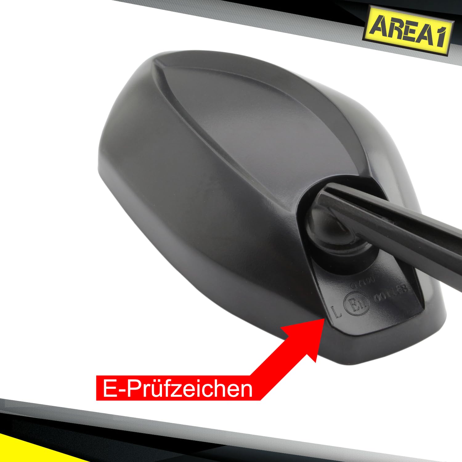 Area1 Moto Juego De Espejos / Marca De Homologacion E / 2xM10 Derecha, 2xM8 Derecha, 1xM10 Izquierda, 1xM8 Izquierda / Se Adapta A Otello, S3, S300, QL Streezer, YC Aroma, Daystar, Besbi