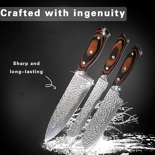 Miniatura 2 de Juego de cuchillos de cocina, juego de cuchillos de 15 piezas con bloque de madera autoafilable para cuchillos de chef, juego de cuchillos Ninja con