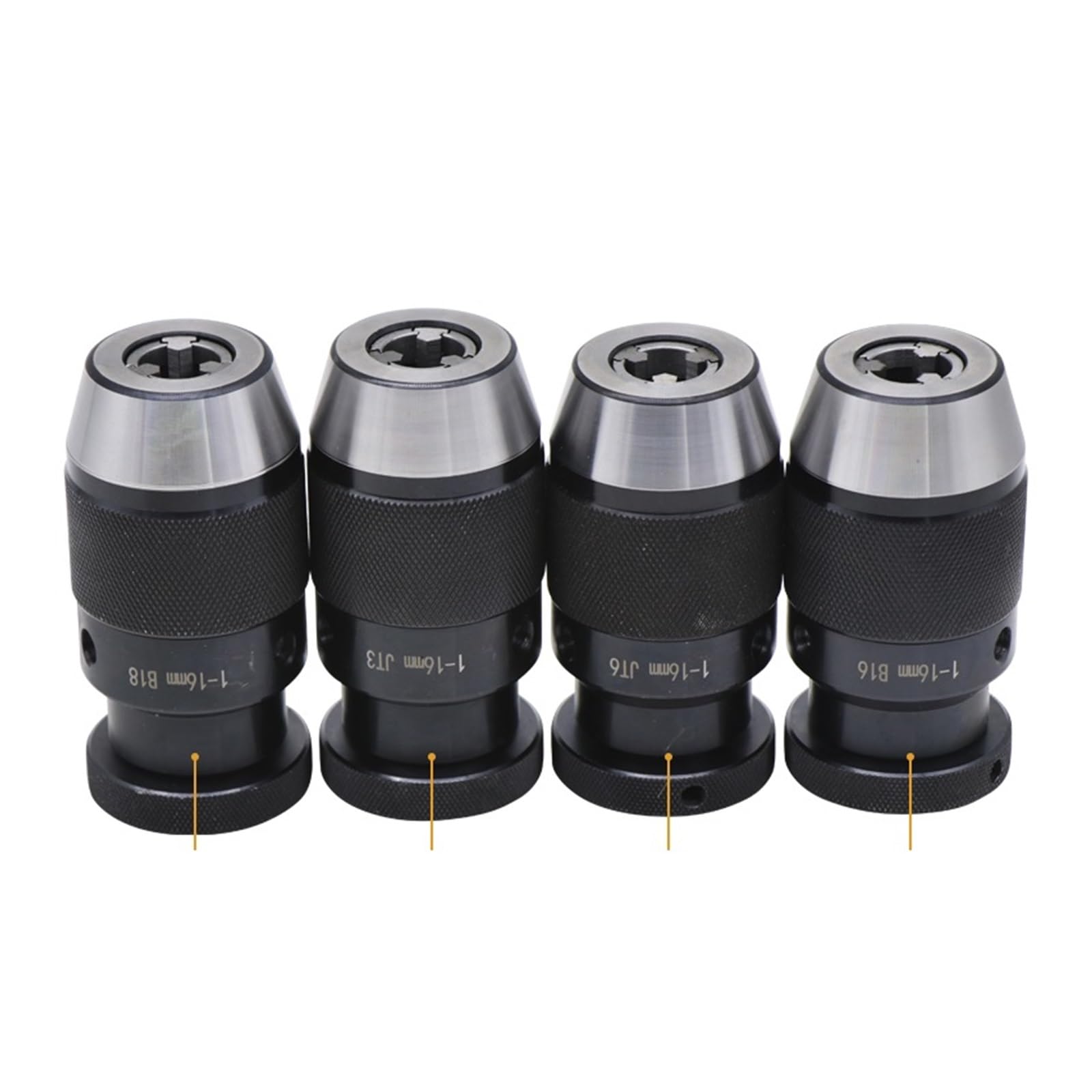 B16 B18 JT3 JT6 uchwyt wiertarski Heavy Duty samozaciskowy bezkluczowy uchwyt wiertarski Arbor zakres mocowania 1-16mm tokarka CNC (Color : B16(1-16mm))