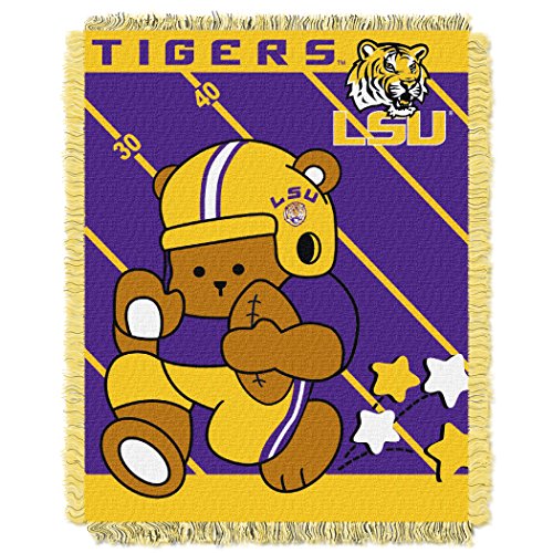 Image of Northwest NCAA Unisex NCAA 36-Inches-By-46-Inches Woven Jacquard Baby Throw Blanket