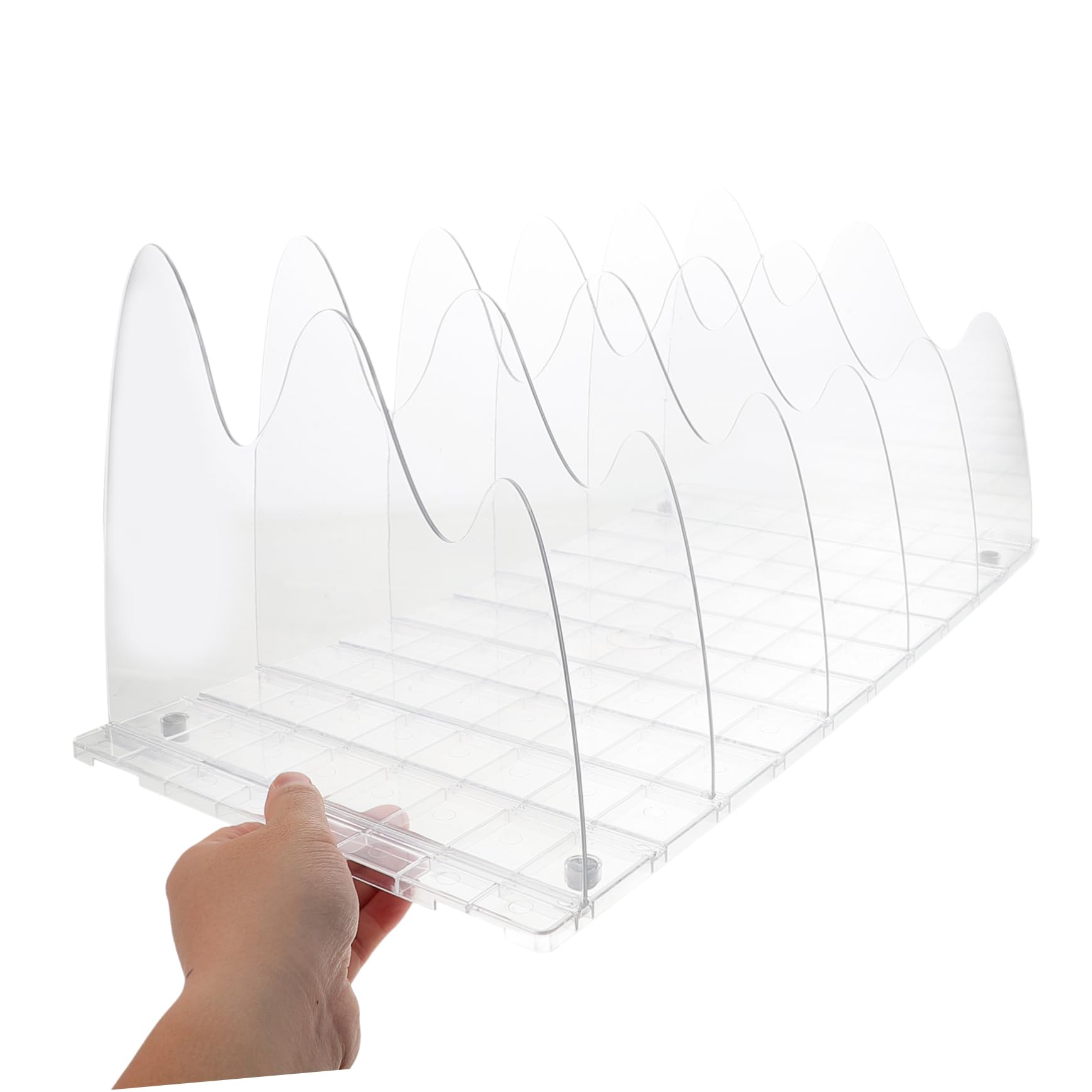 ABOOFAN Divisores de Estantería Ajustables de Acrílico Transparente para Organizar Armarios Separadores de Estantes para Ropa Soporte para Bolsos para Uso Doméstico 4 Piezas