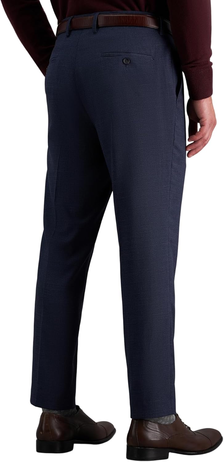 J.M. Haggar Mens 4-Way Stretch Straight Fit Flat Front Dress Pant - Image 2