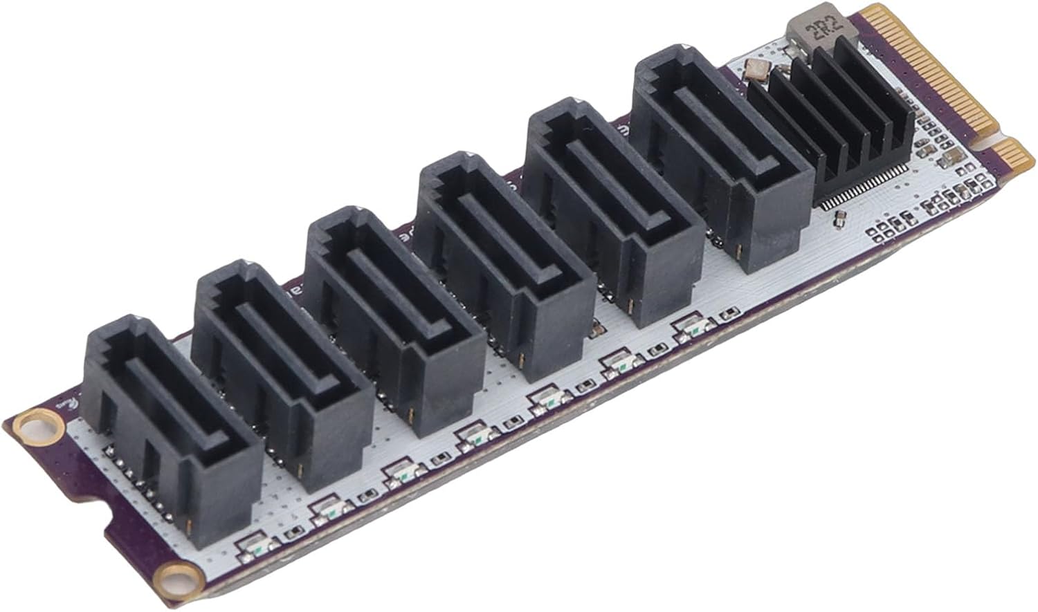 Jiawu 6 Port Expansion Card, 6Gbps PCIe 3.0 Adapter, Adapter with Heat Sinks for NAS Storage Upgrade, Plug and Play Installation, Compatible with OS X, and Systems