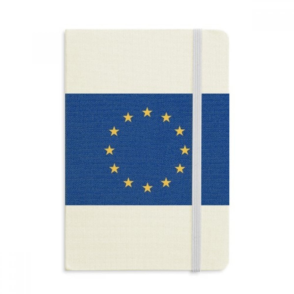 Carnet de notes A5 drapeau UE avec couverture rigide en tissu classique premium 144 x 210 mm - 5