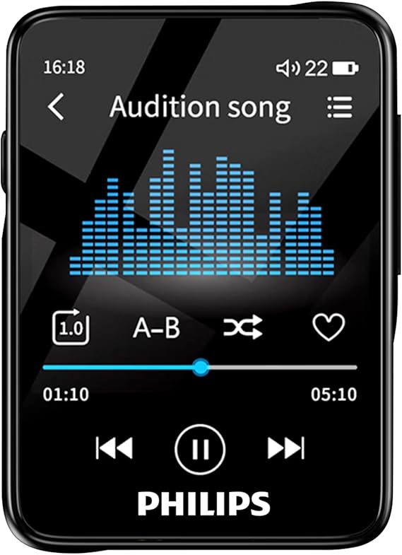 MP3 Player with Bluetooth 5.0, HiFi Portable Mp3 Mp4 Player Digital Music Player, 25H Playtime, 2.4" USB DAC with Speaker,FM Radio Voice Recorder,Support Expanded up to 128GB