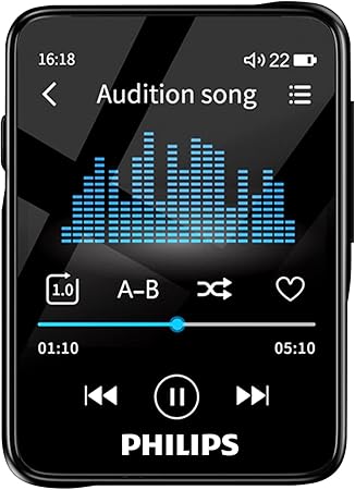 MP3 Player with Bluetooth 5.0, HiFi Portable Mp3 Mp4 Player Digital Music Player, 25H Playtime, 2.4" USB DAC with Speaker,FM Radio Voice Recorder,Support Expanded up to 128GB