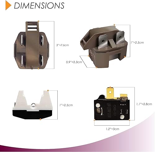 Miniatura 4 de 4387913 Kit de relé de sobrecarga para refrigeradorcongelador compatible con Whirlpool, Frigidaire, KitchenAid, GE, LG, Magic Chef. 4387913 7020935