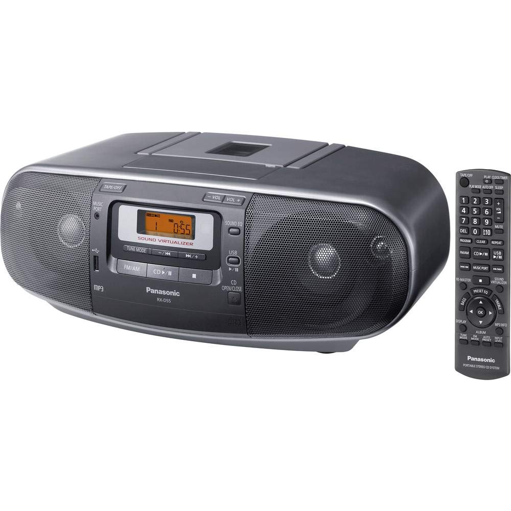 Panasonic RX-D55AEG-K Portable Stereo ( CD Player,MP3 Playback ), black