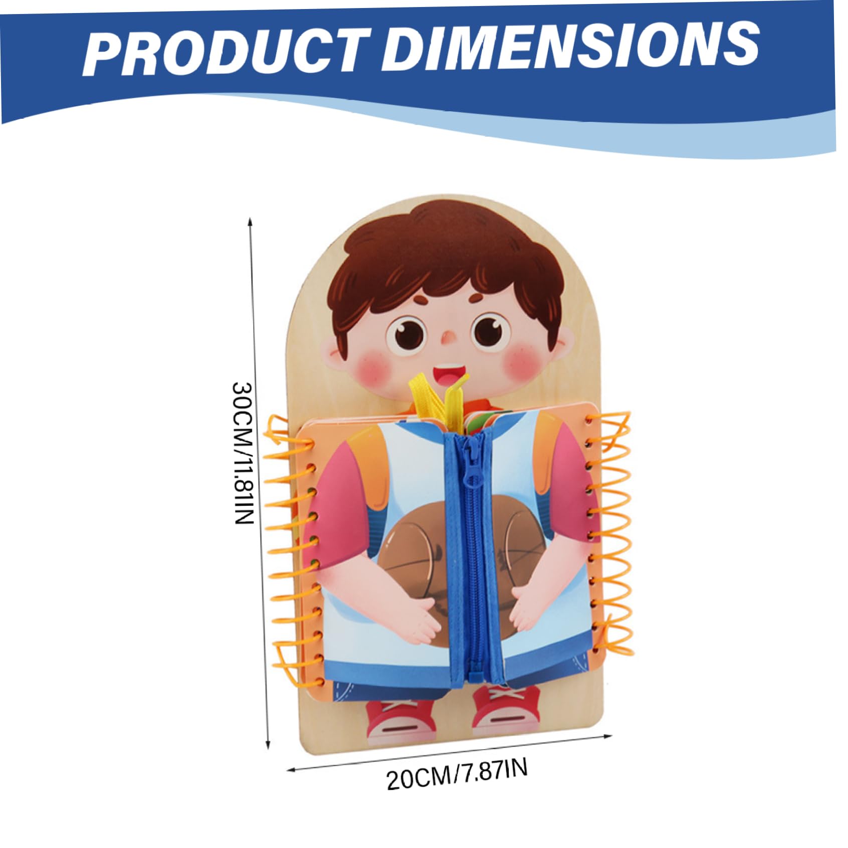 Coussin à Boucle Éducatif – Poupée Sensorielle En Peluche Avec Fermeture Éclair Et Boutons – Apprentissage Motricité Fine Et Couleurs