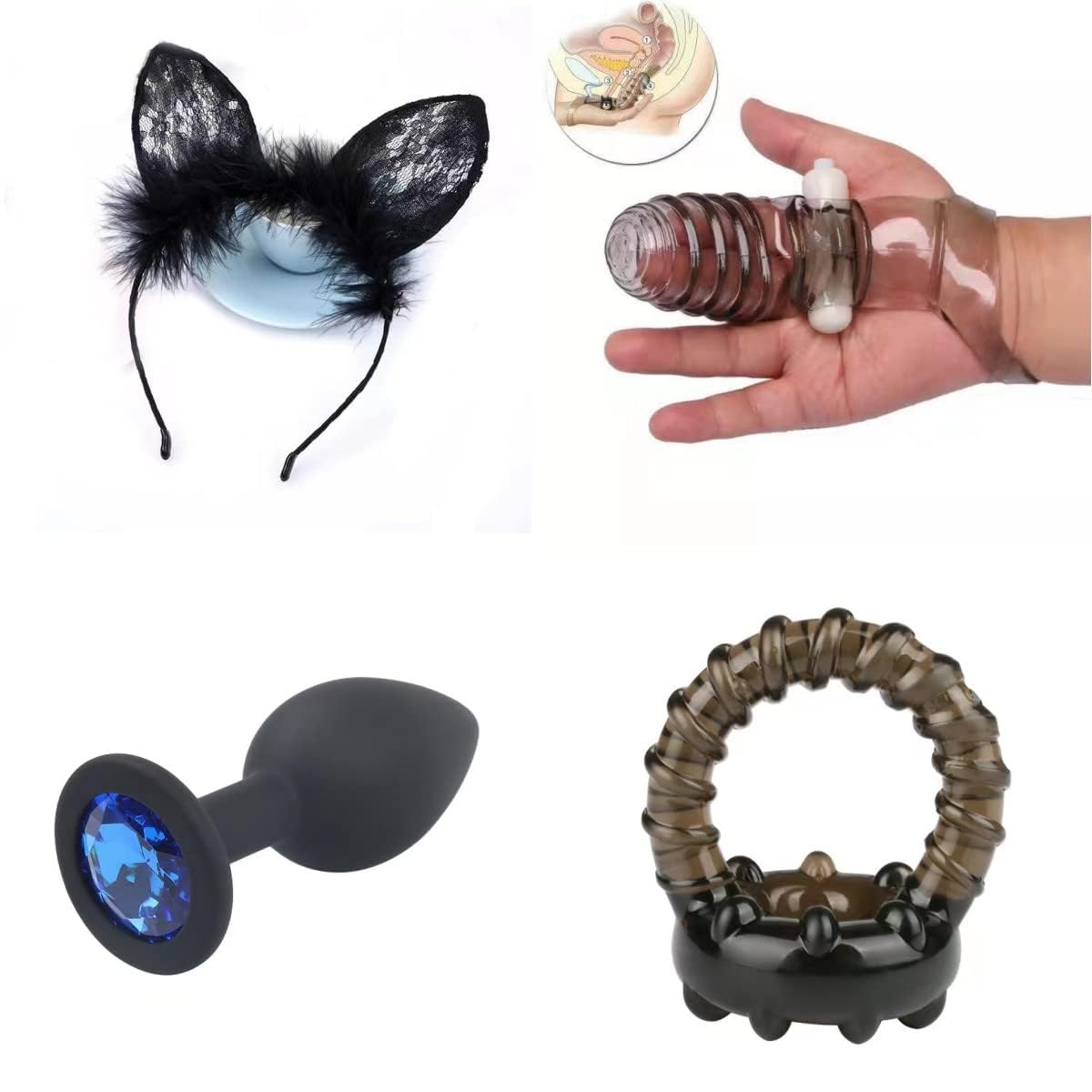 LEQC BDSM Restraints Sex Toys 27pc Bondage Restraints Set Fetish Bed Restraints Kits for Beginners,Gang Ball Play, Vibrators Massagers, Bondage kit for Couples Sex: 18 Pcs