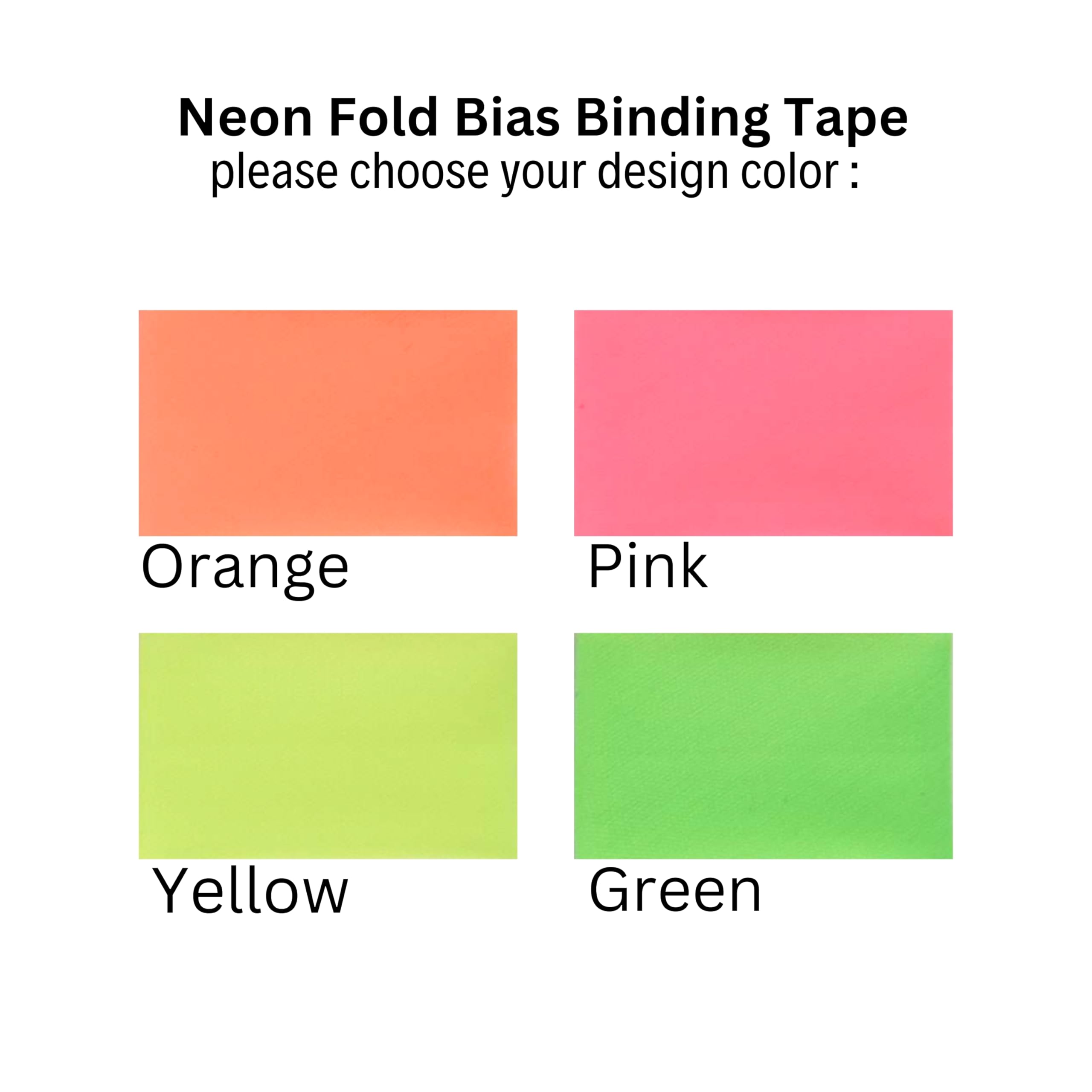 Cinta de encuadernación al bies de neón plegable, más de 99 colores, 3/4 pulgadas de ancho, 27 yardas, cinta plegable de neón, cinta de encuadernación al bies para coser ropa, bricolaje, naranja, D100