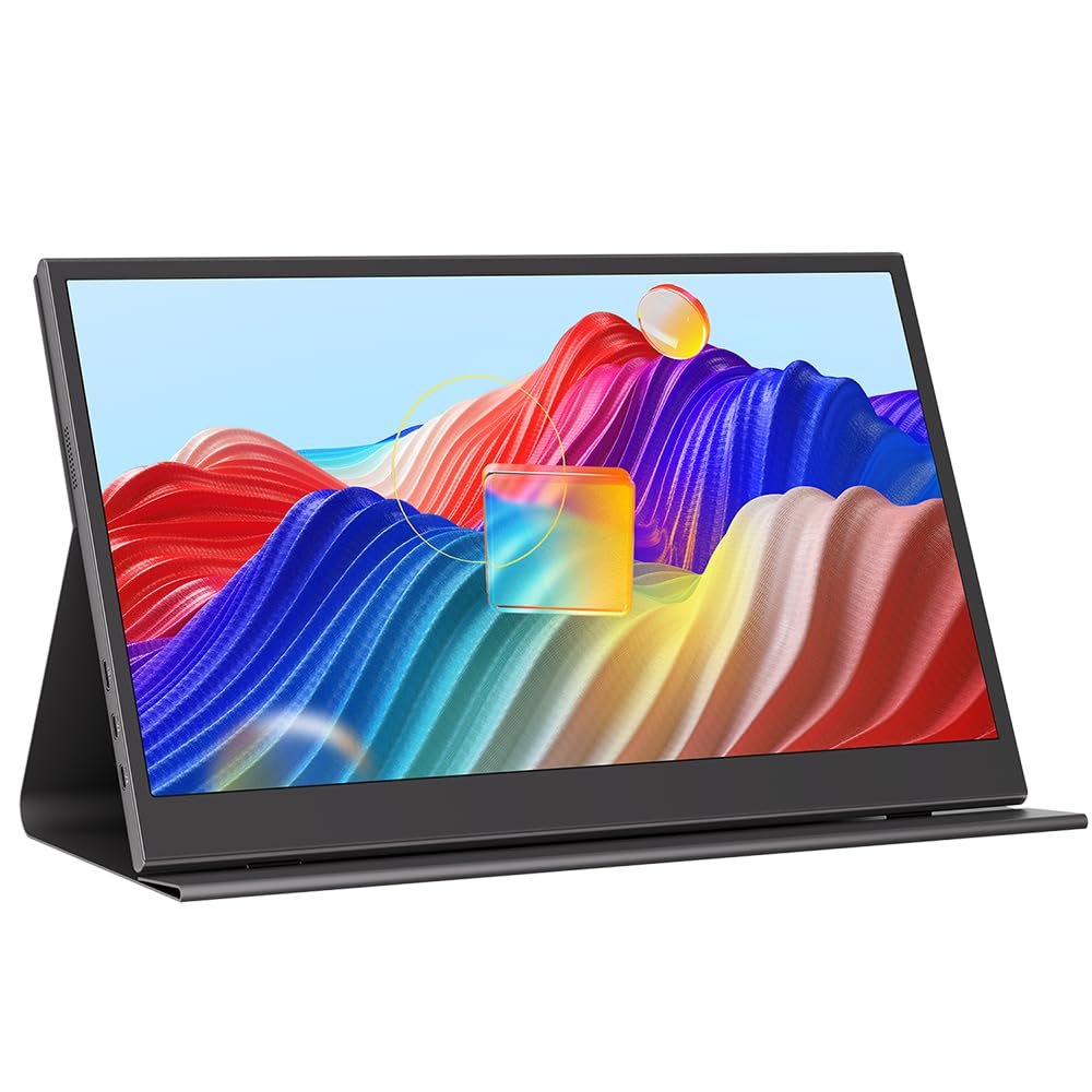 Origin 15,6-calowy przenośny wyświetlacz IPS Full HD 60 Hz z USB-C Mini HDMI i głośnikami ze składaną obudową i podstawką