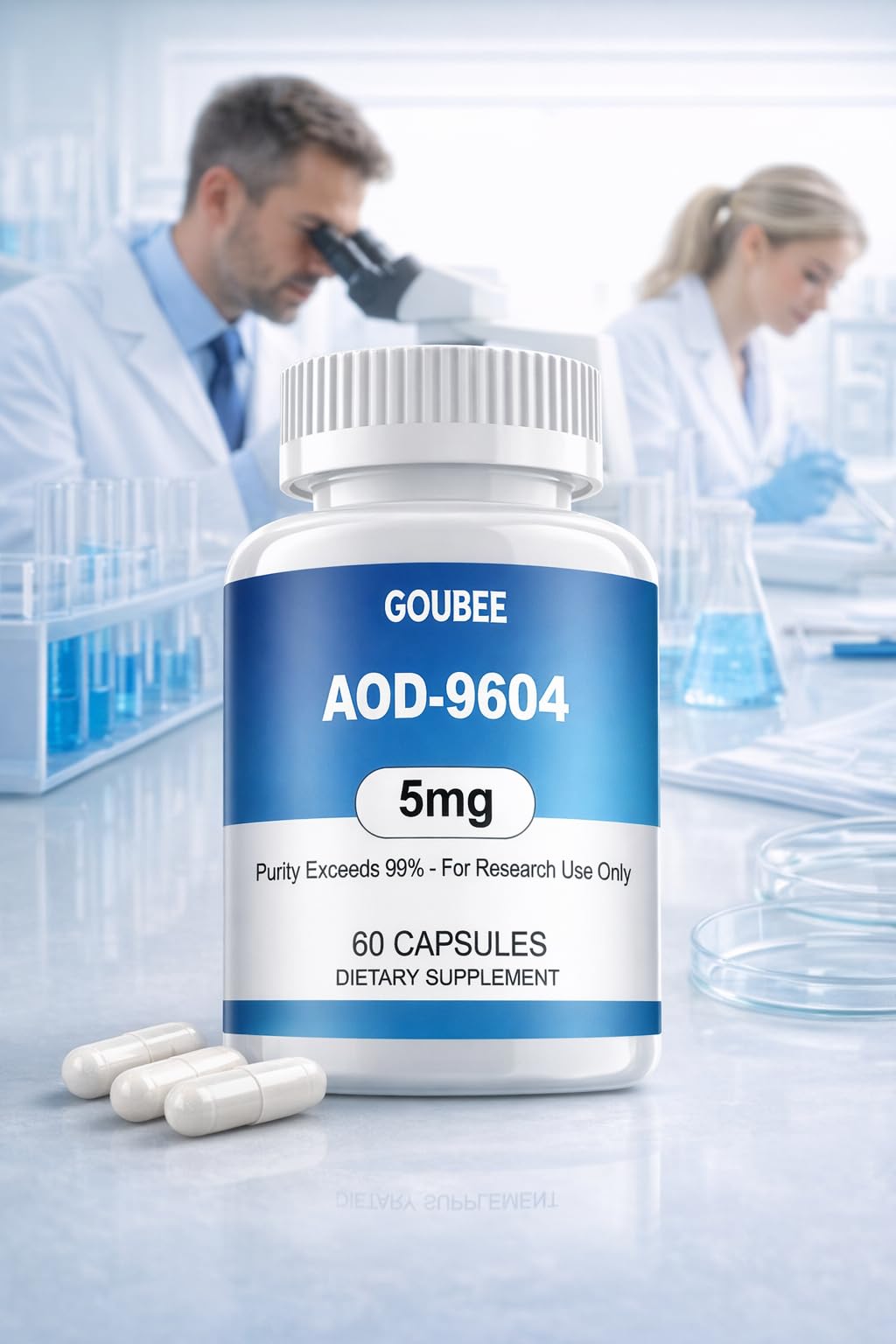 Amazon.com: GOUBEE AOD-9604 (5MG) Research Peptide, High-Purity Research  Grade Lyophilized Capsules, 99% Purity