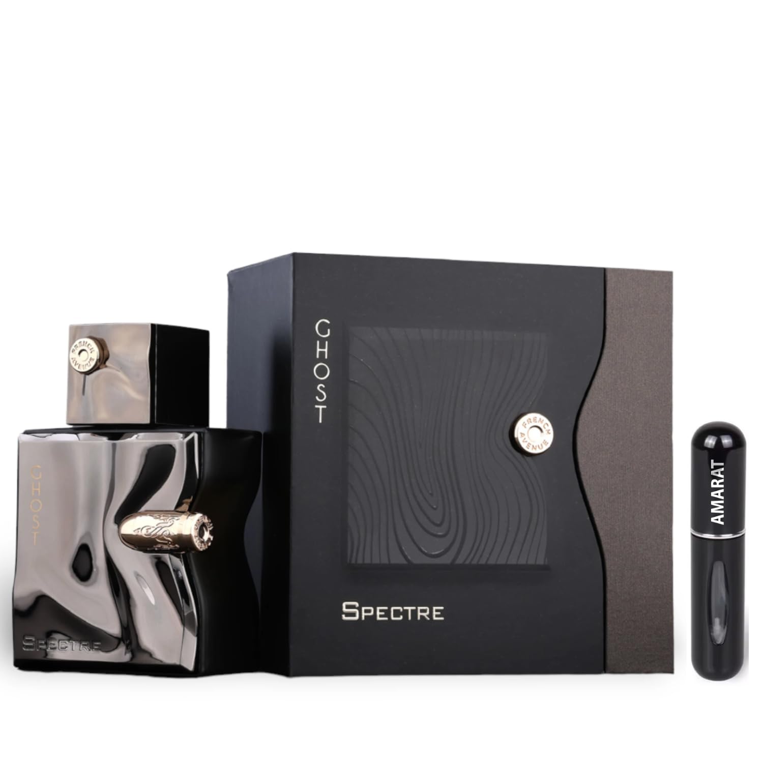 Perfume Spe Ghost Original 80ML, Perfume Árabe de Larga Duración, Eau De Parfum, Incluye Atomizador Recargable 5ML, Fragancia Amaderada y Aromática con Notas Frescas (Ghost)