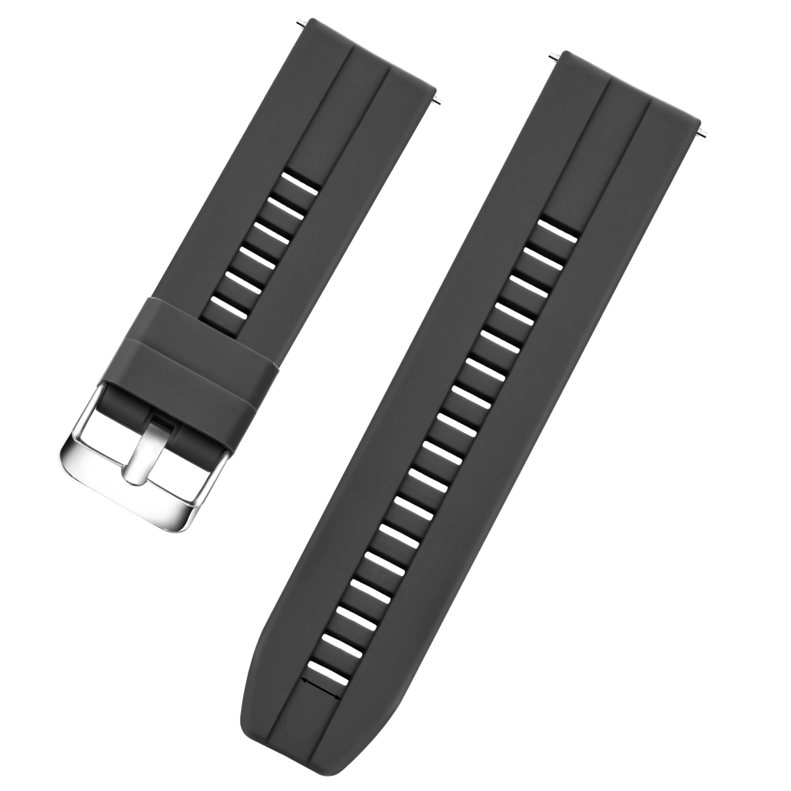 TIMEWEAR 22mm Grey Silicone Replacement Watch Strap with Stainless Steel Buckle, Compatible with Boat, Noise Colorfit, Fireboltt, Samsung, Amazefit & watches with Lug Width 22mm (B0CXJHV9HG) Amazon Price History, Amazon Price Tracker