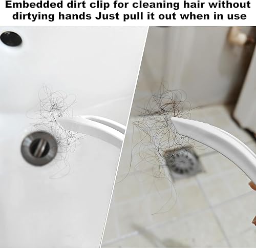 Miniatura 6 de Cepillo de limpieza de hendiduras de cerdas duras para el hogar, herramientas de cepillo de limpieza de baño, 2 piezas de cepillo de baño para