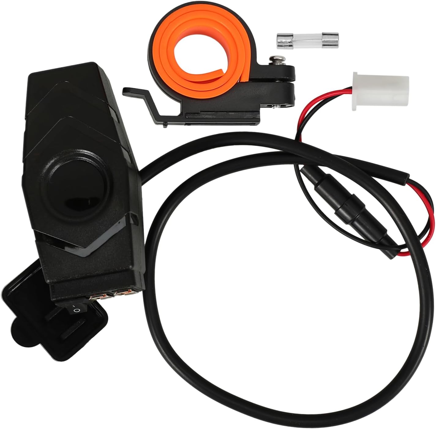 SOLUSTRE Ładowarka Usb Do Motocykli z Szybkim Ładowaniem Port Do Montażu Kierownicy Lub Lusterku Zabezpieczenia Przed Przeciążeniem i Zwarciem