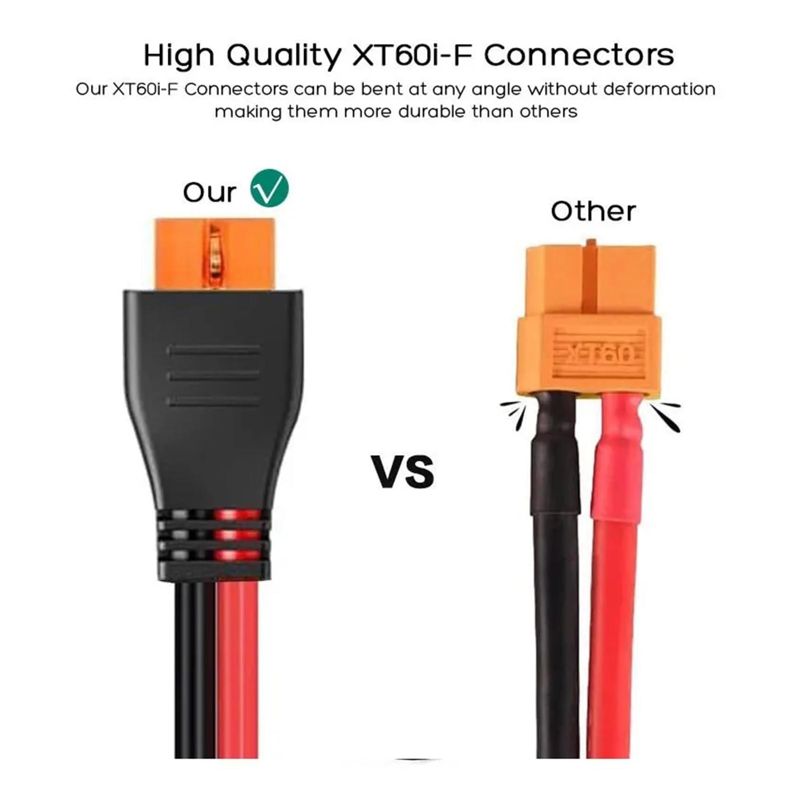 12AWG XT60i-F samochodowy kabel do ładowania 1,5 m 12 V 24 V do stacji zasilającej EcoFlow