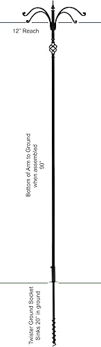 Miniatura 7 de Kettle Moraine - Juego de poste decorativo para pájaros Negro