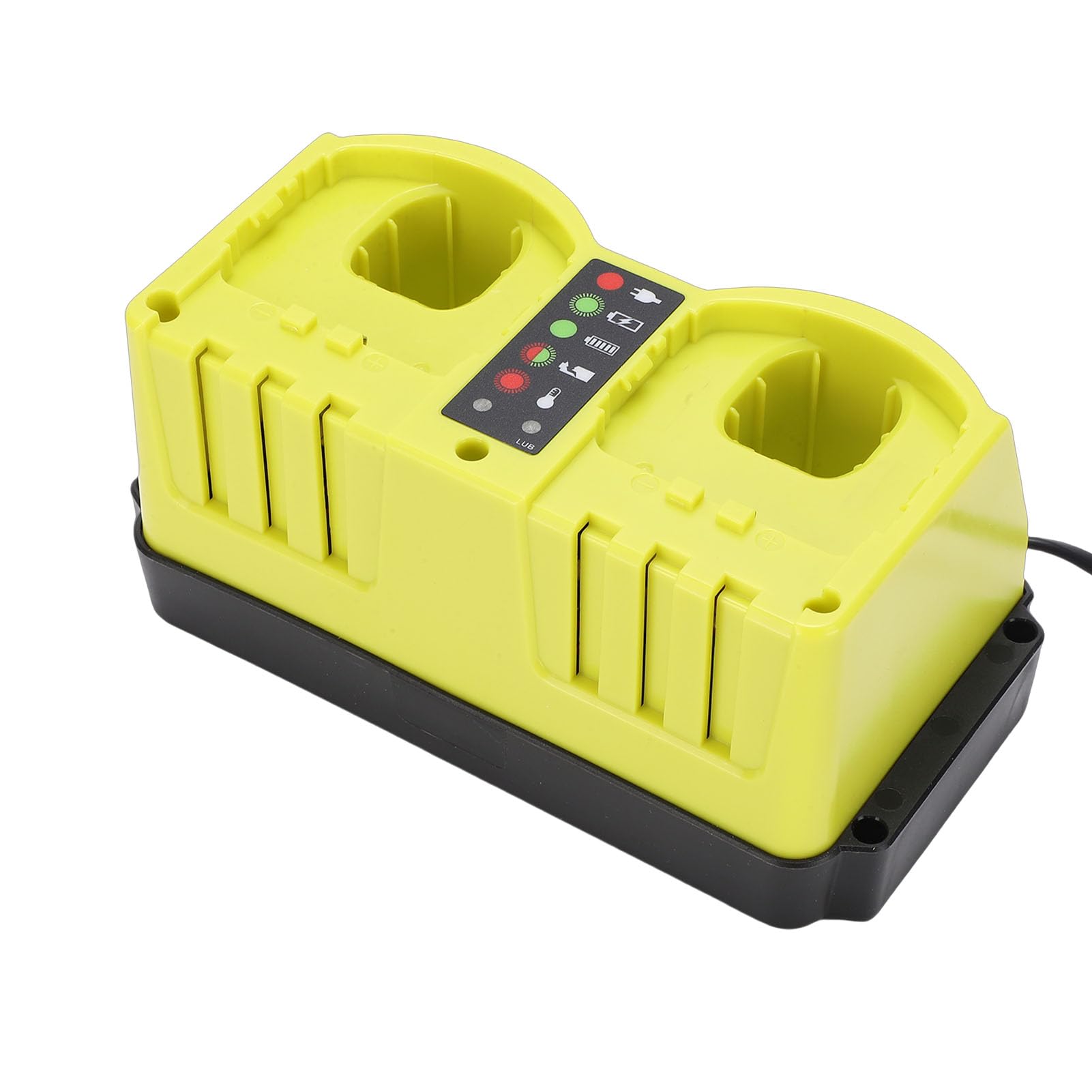 Tnfeeon Caricabatterie Rapido a Doppio Alloggiamento, Caricabatterie Leggero per Utensili Elettrici in ABS, Soluzione di Ricarica Rapida per Modelli P117 P118 P119