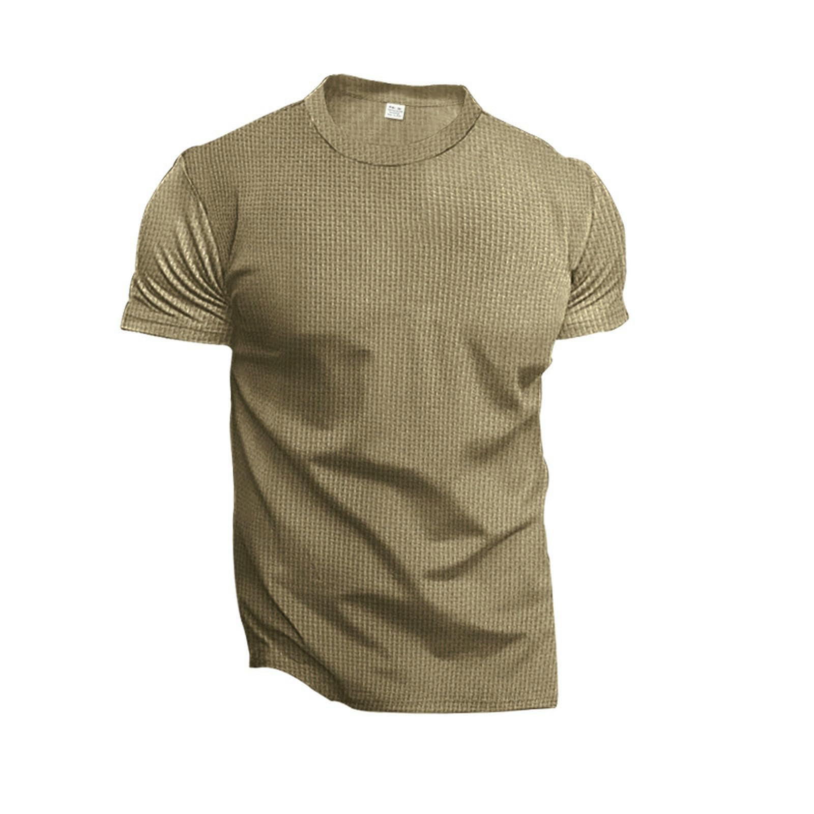 Męskie T-Shirty Męska Koszulka z Krótkim Rękawem Letnia Oddychalność Slim Running Sport Moda Sweter Duży Rozmiar Casual Tops-Green-XL