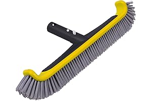 Pool Brush, Aluminum Handle Pool Brush Head For Cleaning Pool Walls, Steps & Corners
