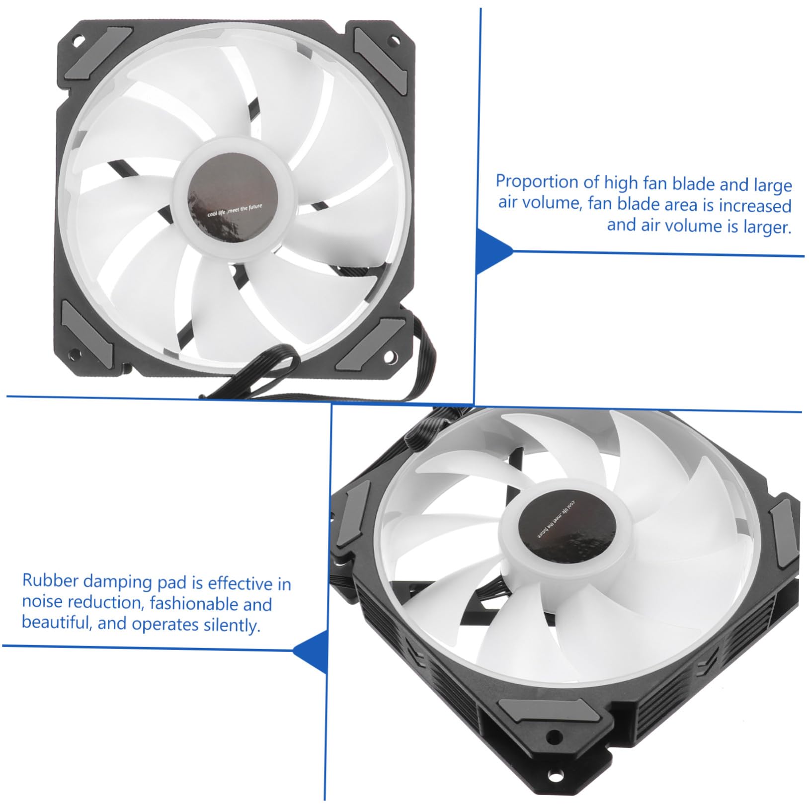 Ventilador en Fiesta Verano para Ordenador de 12cm LED Rgb de Refrigeración con Sistema de Refrigeración y Plástico, Adecuado para Gaming