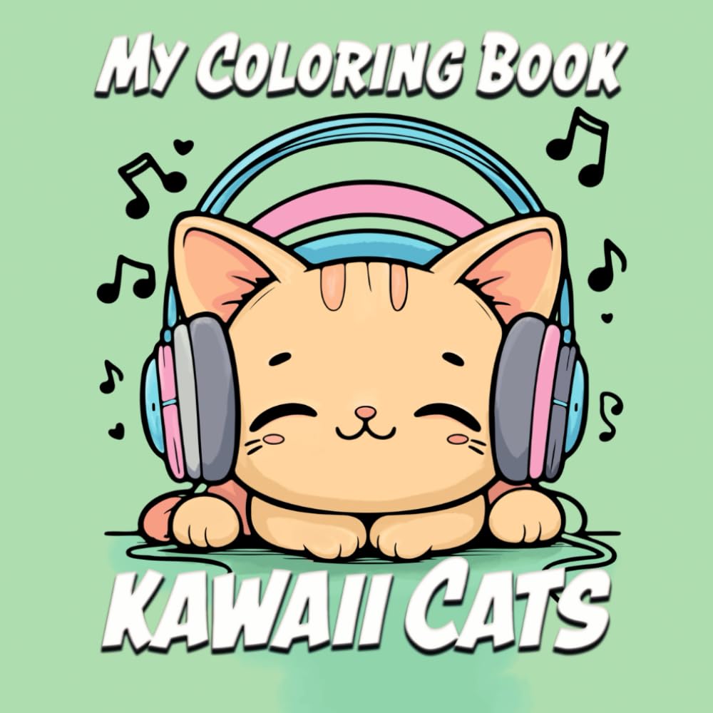 My Coloring Book. Kawaii Cats: For Kids and Adults, 47 Drawings